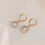 Lucy | 14k Gold Plated Huggie Hoop Earrings, thumbnail 1 of 6