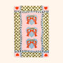 Checkerboard Lobster Tea Towel, thumbnail 1 of 3