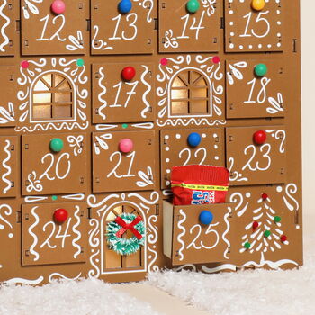 Personalised Fill Your Own Colour Pop Gingerbread House LED Advent Calendar, 9 of 11