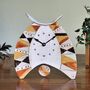 Large Mantel Clock In Shades Of Yellow Triangle Motif, thumbnail 4 of 9