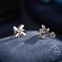 Sterling Silver Pinwheel Stud Earrings, thumbnail 3 of 12