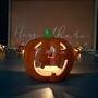 Ceramic Pumpkin Halloween Tealight Holder, thumbnail 2 of 2