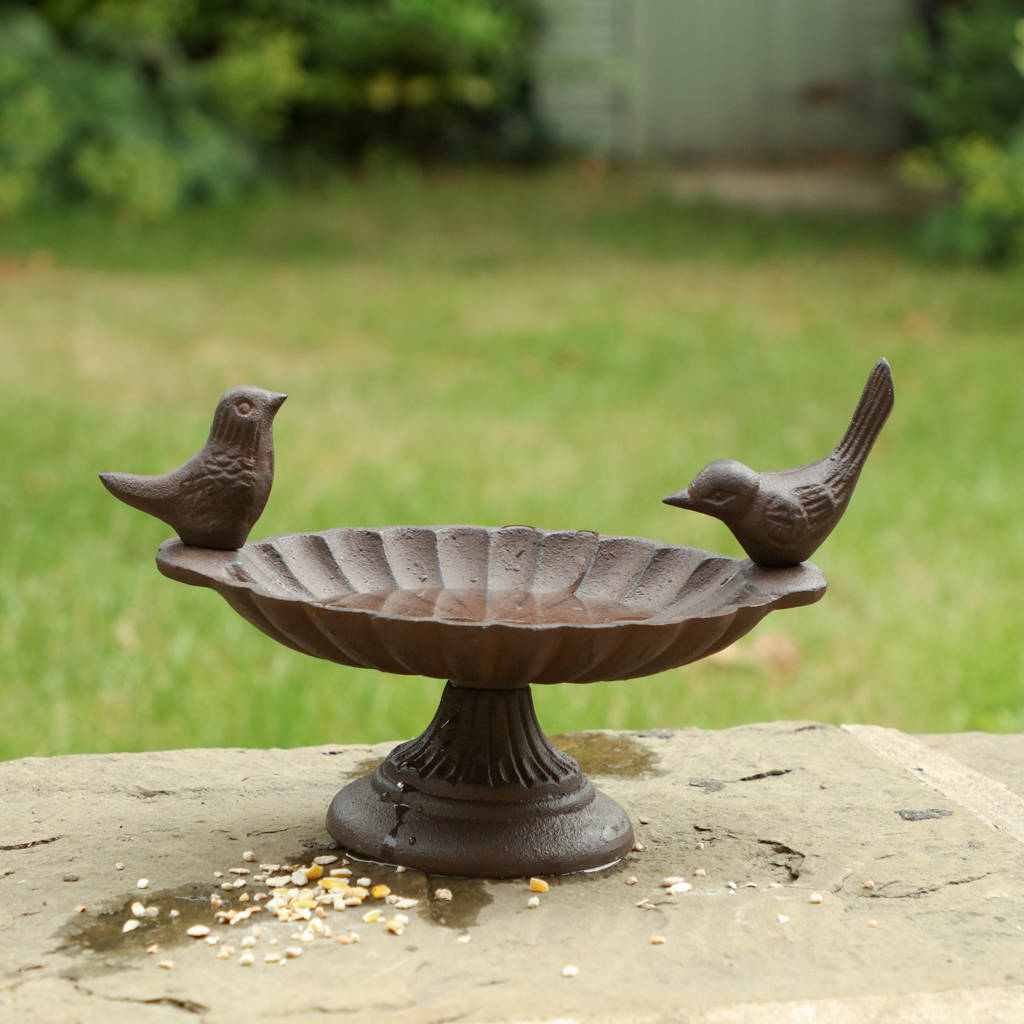 garden birds cast iron footed bird bath by dibor