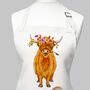 Bright Highland Cow Apron, thumbnail 1 of 3