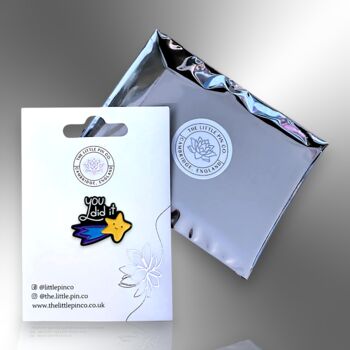 You Did It Shooting Star Congratulations Enamel Pin, 6 of 9