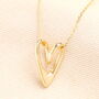 Sterling Silver Bubble Heart Pendant Necklace In Gold Plating, thumbnail 1 of 3