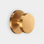 Luxury Solid Brass Gold Circle Centre Door Knob, thumbnail 3 of 3