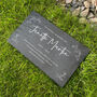 Personalised Wreath Memorial Slate Grave Marker 25 X 15cm, thumbnail 3 of 9