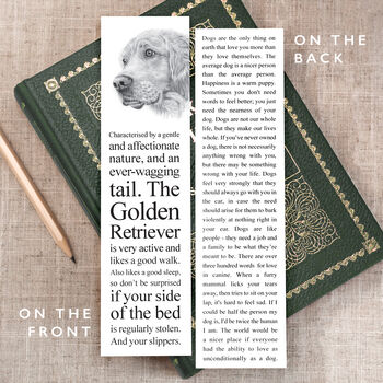 Funny Golden Retriever Dog Bookmark, 2 of 7