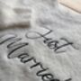 Embroidered Just Married Design Wedding Cardigan, thumbnail 4 of 4
