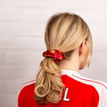 Arsenal Football Club Crest And Cannon Hair Scrunchie, 2 of 6