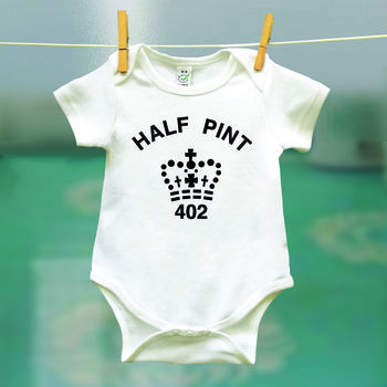 Half Pint Babygrow Funny Gift For Baby, 3 of 3