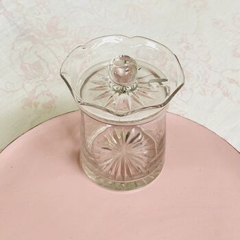 Antique Crystal Cut Glass Lidded Jam / Preserve Pot ~ 10, 8 of 10