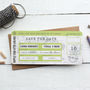 Boarding Pass Save The Date Vintage Style, thumbnail 1 of 10