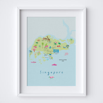 Illustrated Map Of Singapore Art Print, 6 of 6