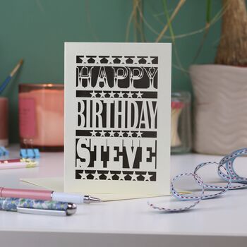 Personalised Happy Birthday Papercut Card, 12 of 12