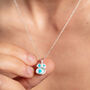 Recycled Silver Turquoise Necklace December Birthstone, thumbnail 2 of 8