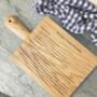 Personalised Recipe Chopping Board Solid Oak, thumbnail 2 of 5