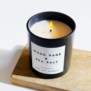 Matt Black Soy Wax Candle Choice Of Fragrance, 6 of 8