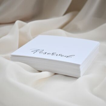 Wedding Calligraphy Reserved Seat Card Signs X 10, 7 of 7