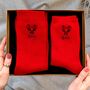 Personalised Valentines Lobster Socks Gift For Couples, thumbnail 1 of 4