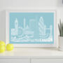 London Two Skyline Typography Print Personalised, thumbnail 2 of 8