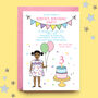 Personalised Girl Birthday Party Invitations, thumbnail 2 of 4