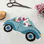 Driving Home For Christmas Modern Cross Stitch Kit, thumbnail 4 of 7