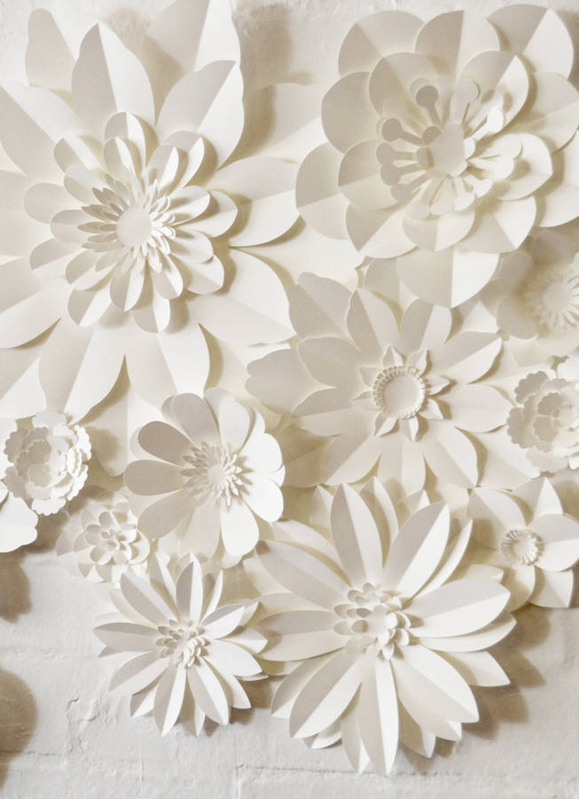 Set Of 22 Handmade Paper Flowers By May Contain Glitter