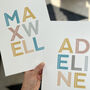 Personalised Positivity Name Prints Typographic Style, thumbnail 2 of 10