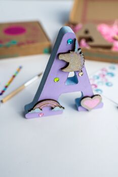 Paint Your Own Unicorn Wooden Letter, 5 of 7