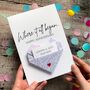 Personalised Map Anniversary Origami Heart Card For A Special Couple Wedding Venue Location, thumbnail 2 of 4