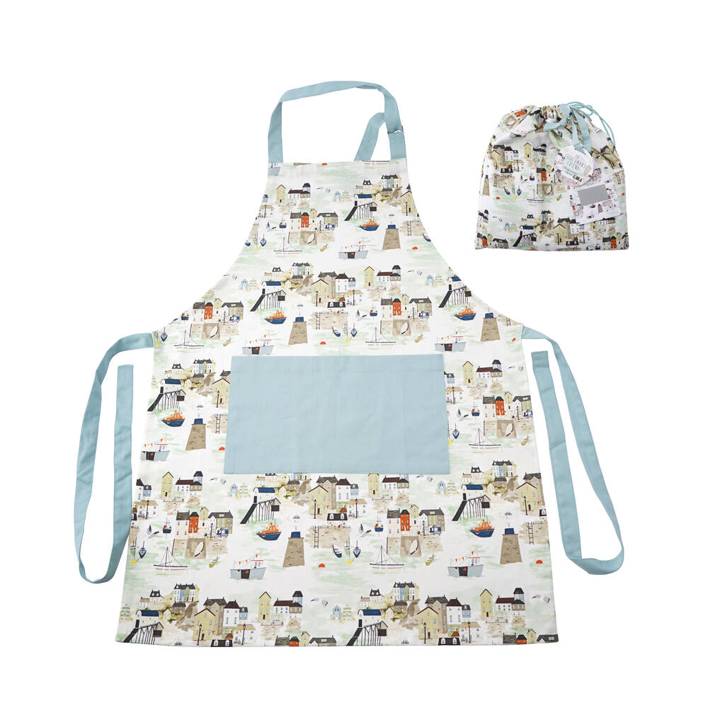 Harbourside Adult Apron With Pocket And Gift Pouch, 1 of 3