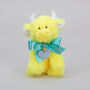 Personalised Mini Yellow Collectible Highland Cow Soft Toy, Gift Box, thumbnail 2 of 12