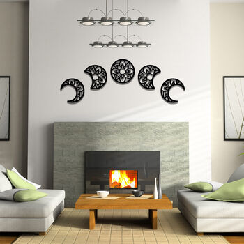 Mandala Moon Phases Wooden Wall Art Spiritual Decor, 8 of 10