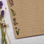 A4 Kraft Letter Writing Paper With Purple Flowers, thumbnail 2 of 4