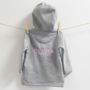 Personalised Baby Hoodie Embroidered On Reverse, thumbnail 4 of 8