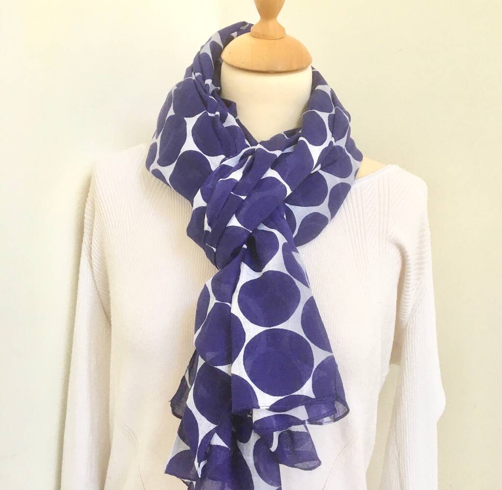Large Spotty Scarf By Chapel Cards | notonthehighstreet.com