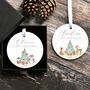 Personalised Baby’s First Christmas Ornament – Woodland Animals Ceramic Keepsake Bauble, thumbnail 1 of 8