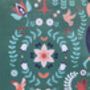 Tea Towel 100% Cotton Welsh Folk Art Design, thumbnail 5 of 12