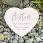 Personalised Modern Script Engraved Resin Heart Grave Marker – Memorial Garden Keepsake, thumbnail 4 of 4