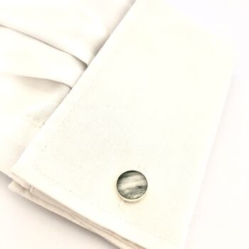 Silver Marble Cufflinks, 5 of 6