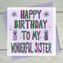 Personalised Sister Birthday Book Card, thumbnail 2 of 6