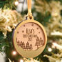 Baby's First Christmas Personalised Wooden Decoration, thumbnail 4 of 12