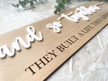 Personalised Wall Art Home Sign And So Together, 3 of 4