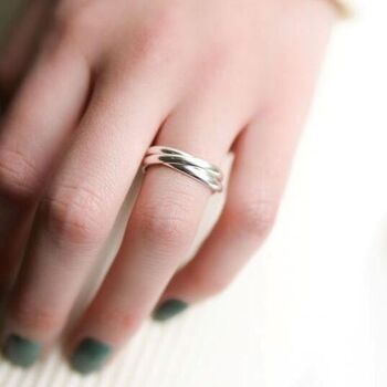 Sterling Silver Russian Wedding Ring, 2 of 5