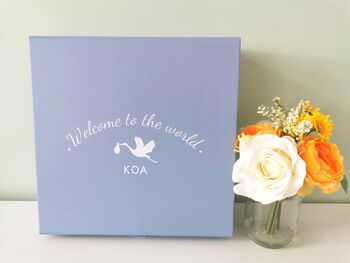 New Baby Boy Farm Themed Tractor Gift Box, 2 of 9