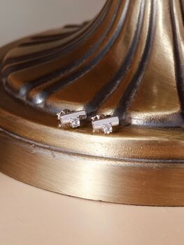 Balance Earrings Real White Topaz Gemstone, 4 of 12