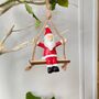 Christmas Santa On Swing Decoration, thumbnail 4 of 7