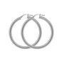 Sterling Silver Chunky Hoop Earrings, thumbnail 3 of 5